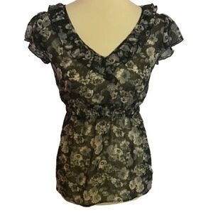 Retro Y2K gothic roses summer top